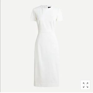 Jcrew short sleeve sheath dress in bi-stretch